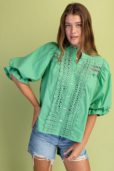 Cora Mint Top
