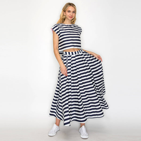 Marin Stripe Top & Skirt Set
