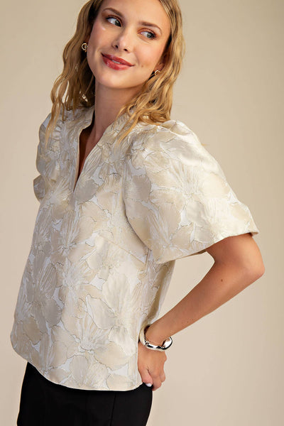 Gilded Garden Top in Champagne