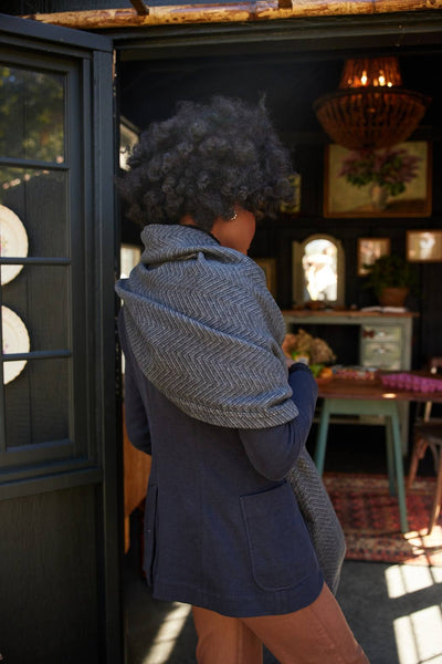 ChappyWrap - Bayside Herringbone Shawl - Ash