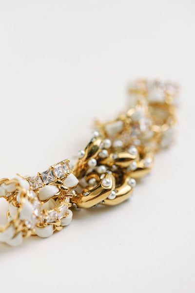 Diamond and Pearl Huggie Earrings