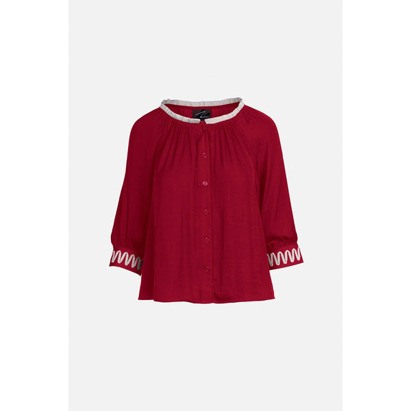 Appliquéd Popover Crimson