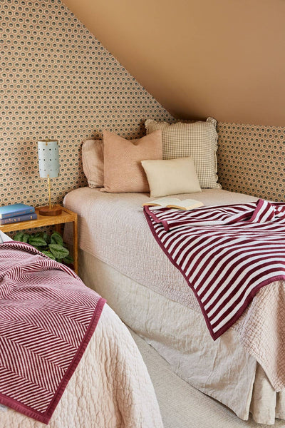 ChappyWrap - Sideline Stripe Maroon Midi Blanket: Midi