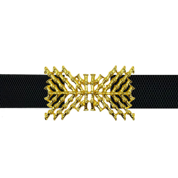 Crisscross Bamboo Belt Buckle