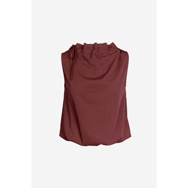 Cinched Mock Neck Top