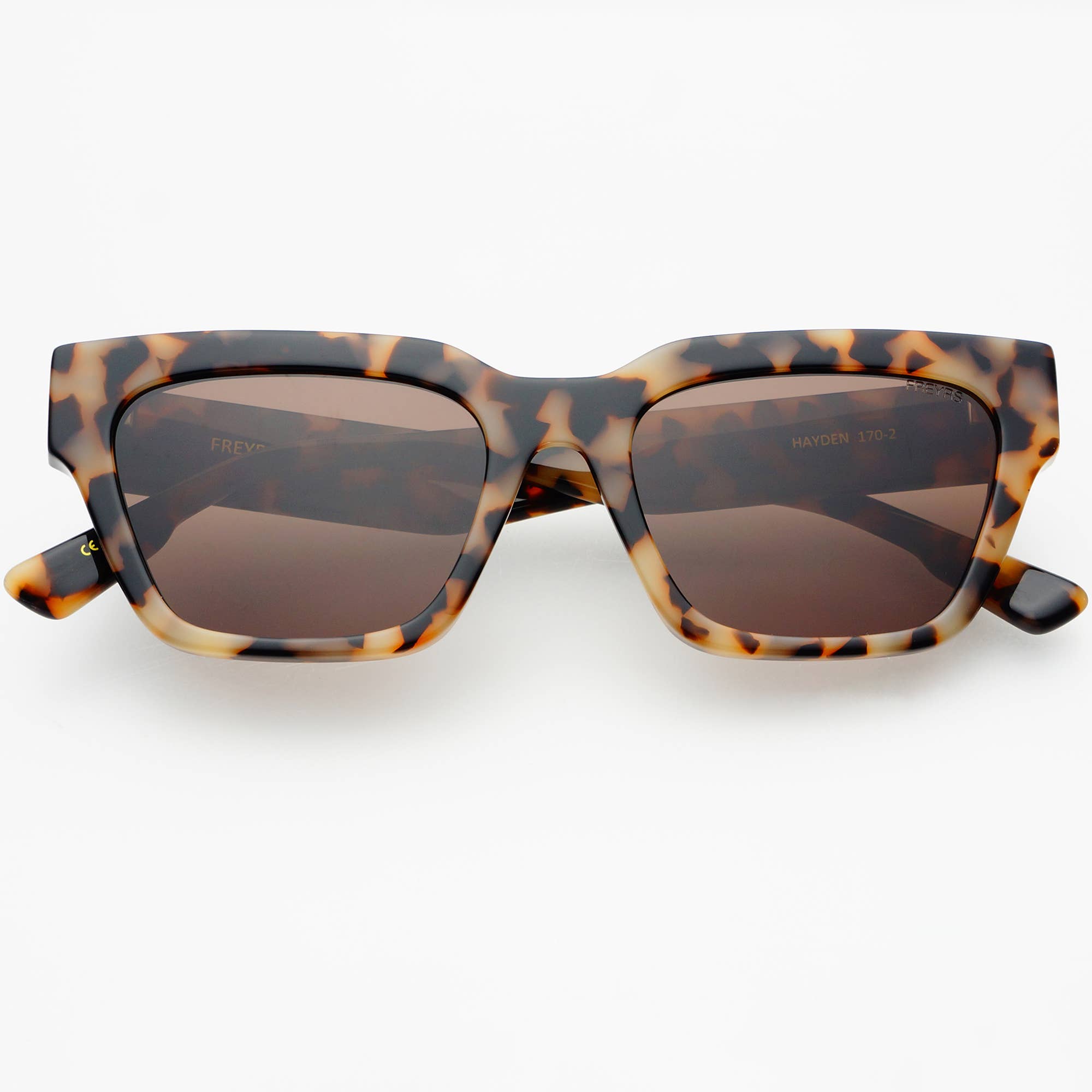 Hayden  Rectangular Sunglasses: Milky Tortoise