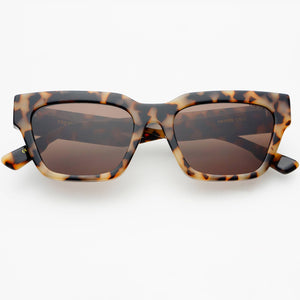 Hayden  Rectangular Sunglasses: Milky Tortoise