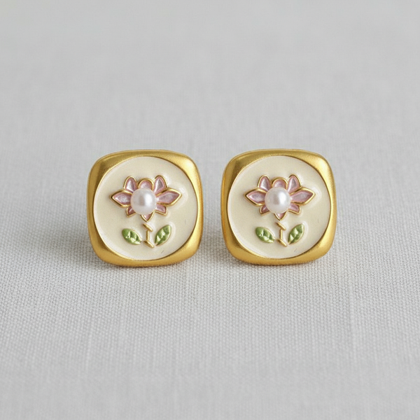 Artistic Floral Earrings