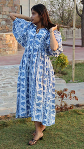 Block Print Midi Dress