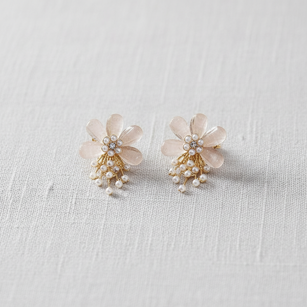 Pearl Flower Earrings
