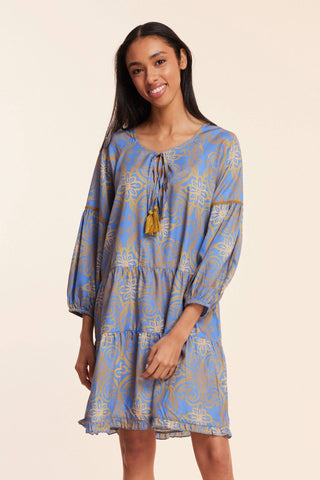 Alcee Blue Gold Resort Dress