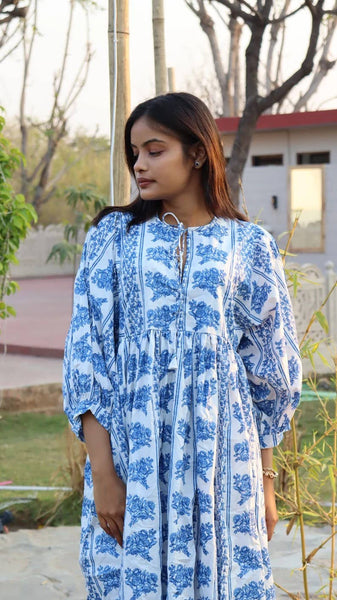 Block Print Midi Dress