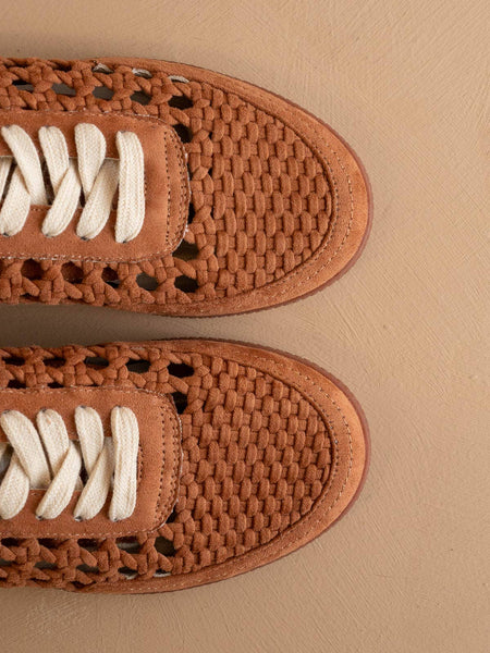 Sandy Brown Crochet Detailed Sneaker