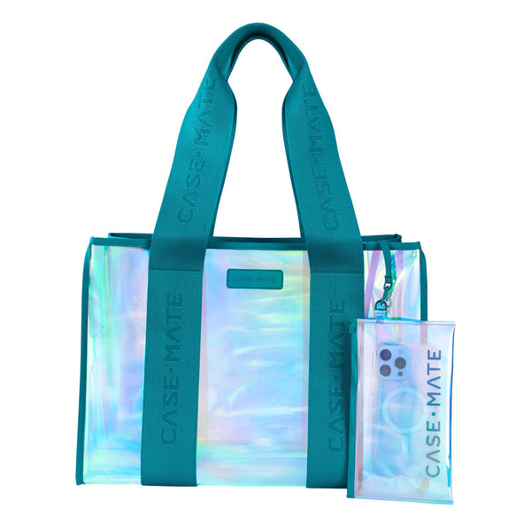 Case-Mate Soap Bubble Jelly Tote Shoulder Bag - Emerald Blue