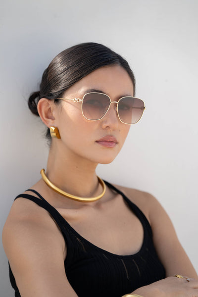 Lea Sunglasses : Gold /Brown