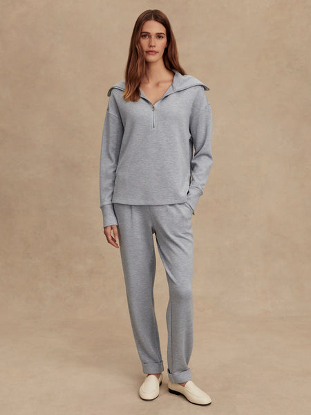 Varley The Rolled Cuff Pant 25" in Mid Blue Marl