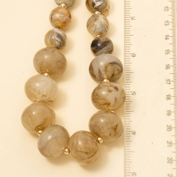 Large Marble Beaded Necklace