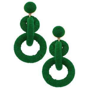 Selena Silk Earrings: Emerald