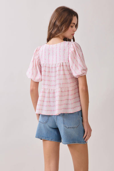 Rosebud Stripe Top