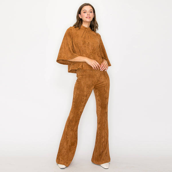 Camel Suede Top