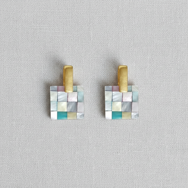 Tile Stud Earrings