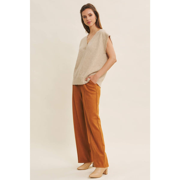 Caramel Faux Suede Pants