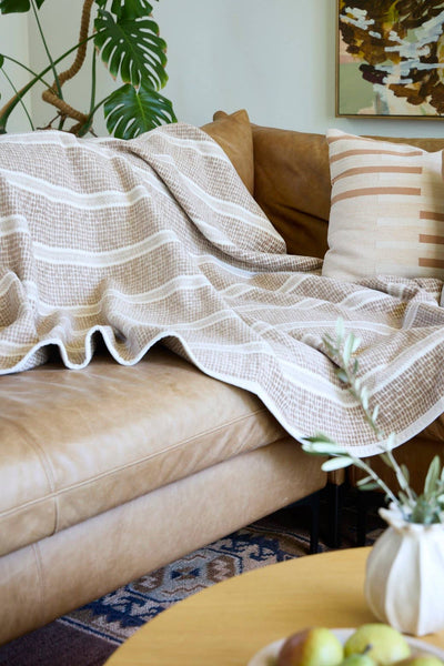 ChappyWrap - Market Stripe Sepia Blanket: Original
