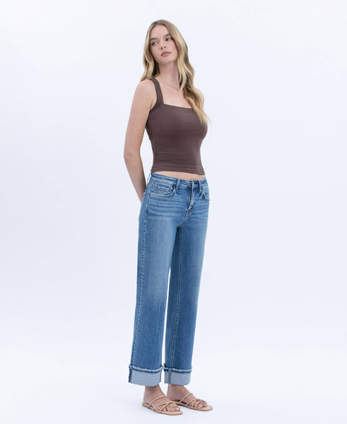 Delicate Gleam Cuffed Jeans
