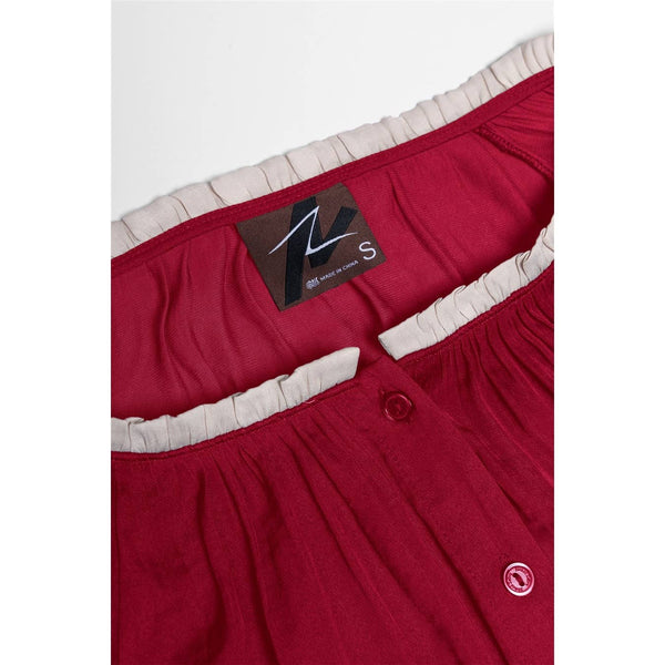 Appliquéd Popover Crimson