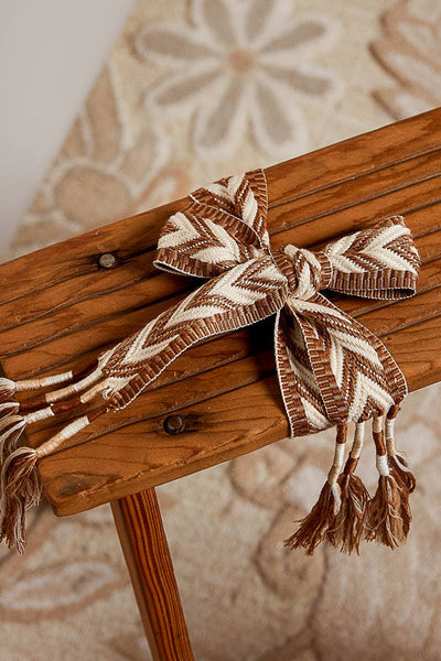 Artisan-Inspired Chocolate Chevron Woven