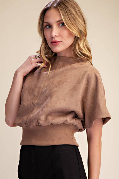 Mocha Sueded Top