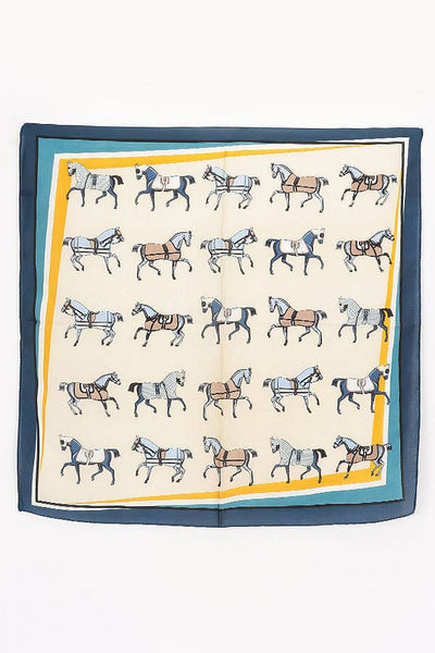 Horse Print Scarf Teal