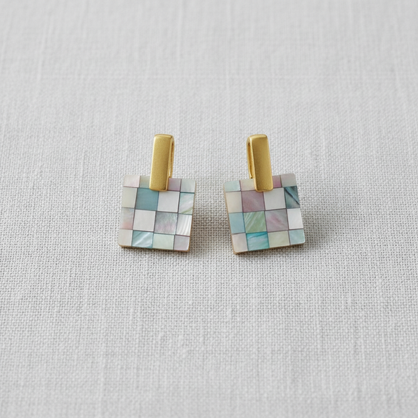 Tile Stud Earrings