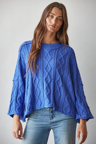 Cable Pullover Royal Blue Arriving Wednesday
