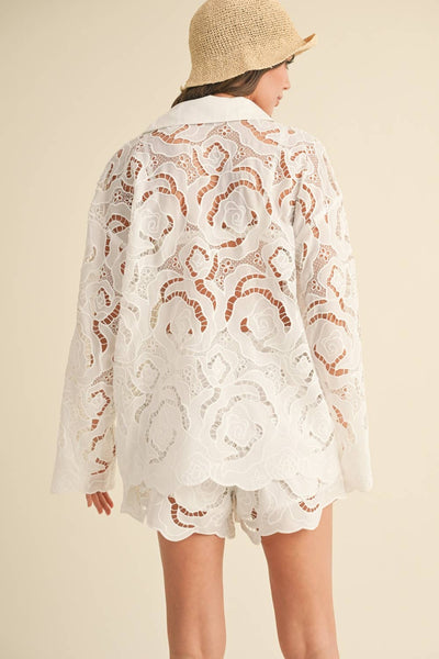 Floral Eyelet Top