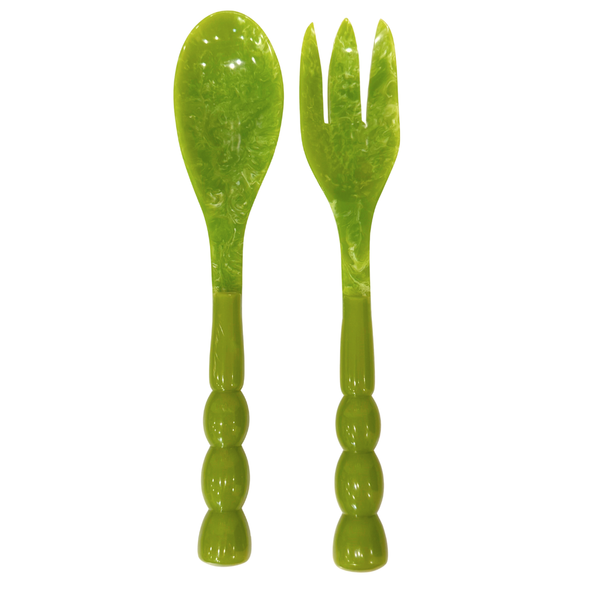 Laura Park Bermuda Salad Servers Green