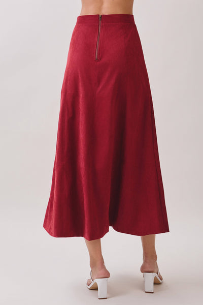 Cranberry Midi Skirt