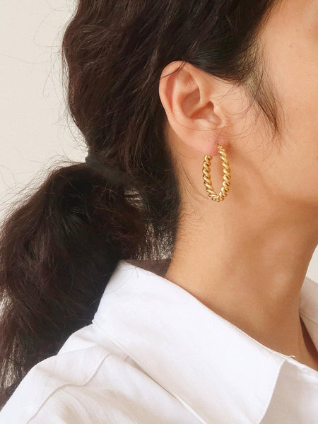 Brook Braided Hoop Earrings