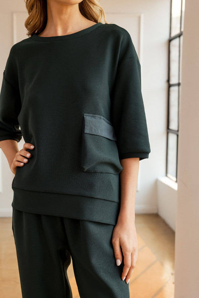 Karen Knit Crepe Top