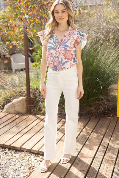 Flora Cap Sleeve Top