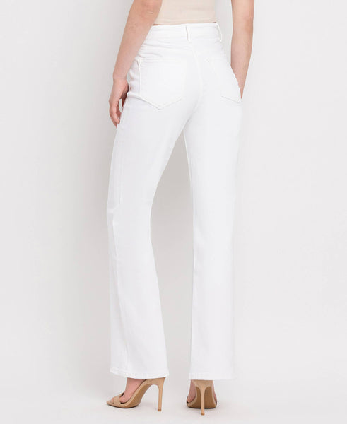 90’s High Rise Flare in Optic White