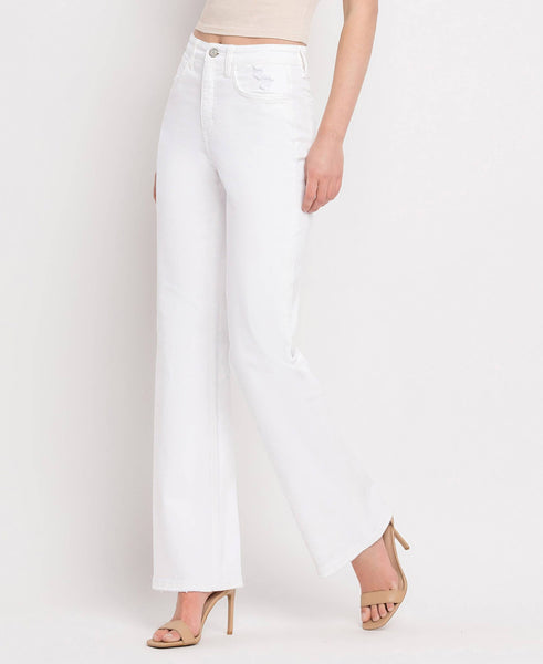 90’s High Rise Flare in Optic White