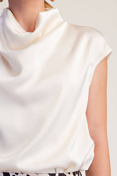 Glam Satin Champagne Top