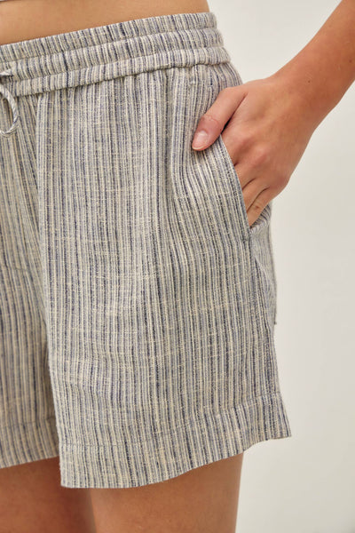 Linen Blend Slate Shorts