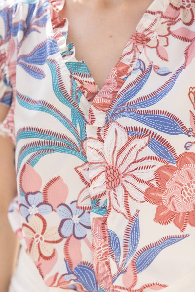 Flora Cap Sleeve Top