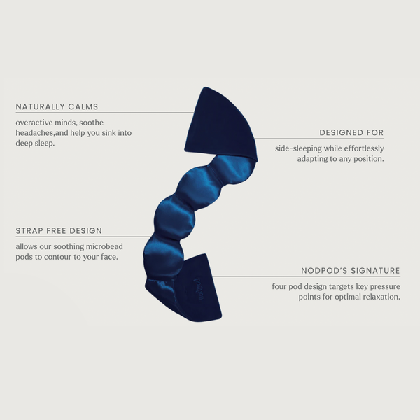 nodpod - Silk Weighted Sleep Mask- Sapphire - Eye Mask