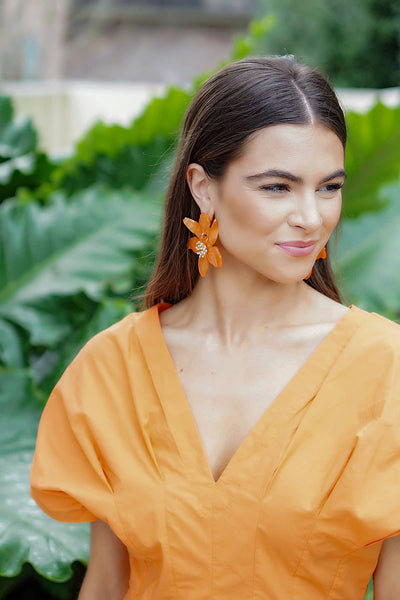 Chloe Earrings in Orange