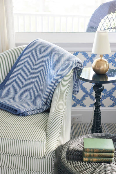 ChappyWrap - Harborview Herringbone Cornflower Blanket: Original