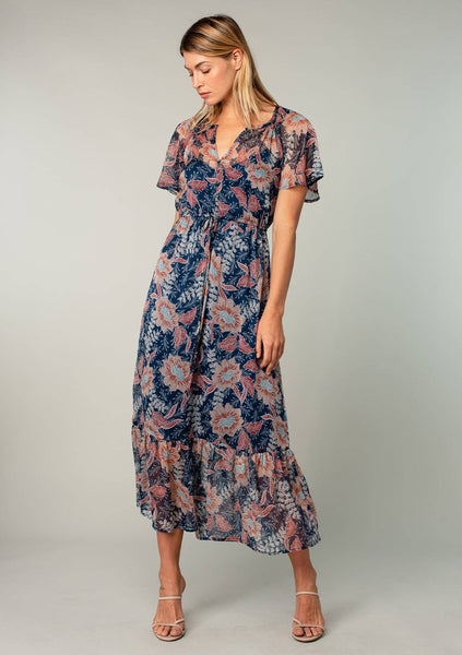 Autumn Flutter Sleeve Dress