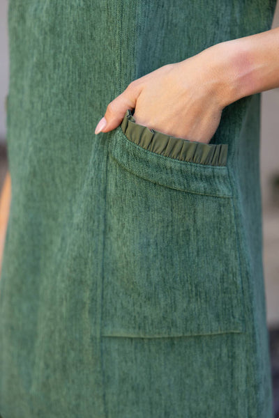 Hunter Green Ruffle Dress